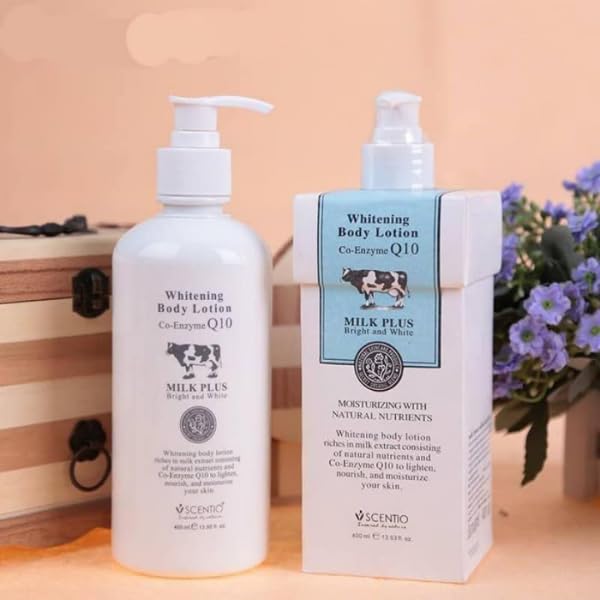 Scentio Milk Plus Brightening Body Lotion with Co-Enzyme Q10, Skin Brightening, 400g