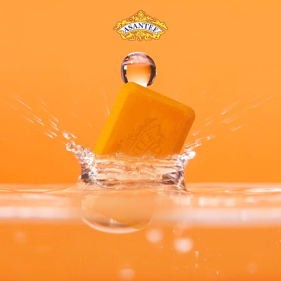 ASANTEE PAPAYA & HONEY Soap Bars with Vitamin C,E and Q10 Skin Cleansing 4.40 Oz