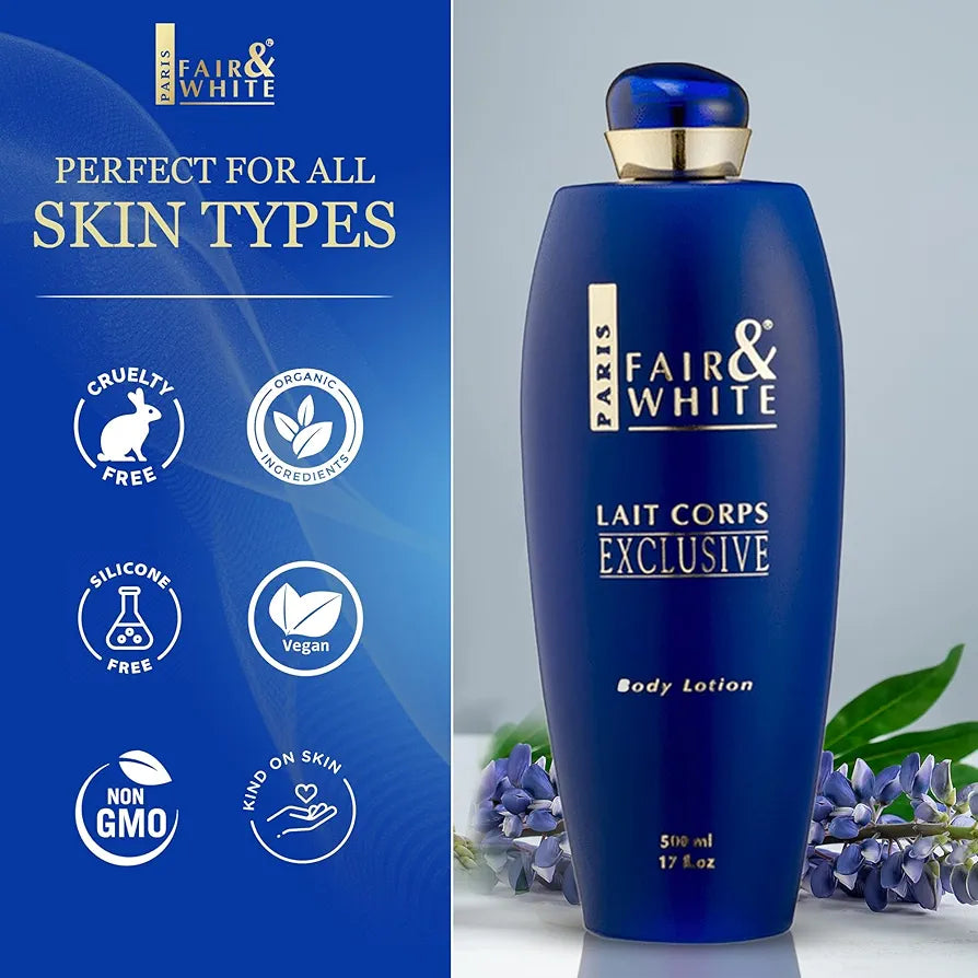 FAIR & WHITE Lait Corps Exclusive Whitenizer Body Lotion - 17 Fl oz / 500 ml