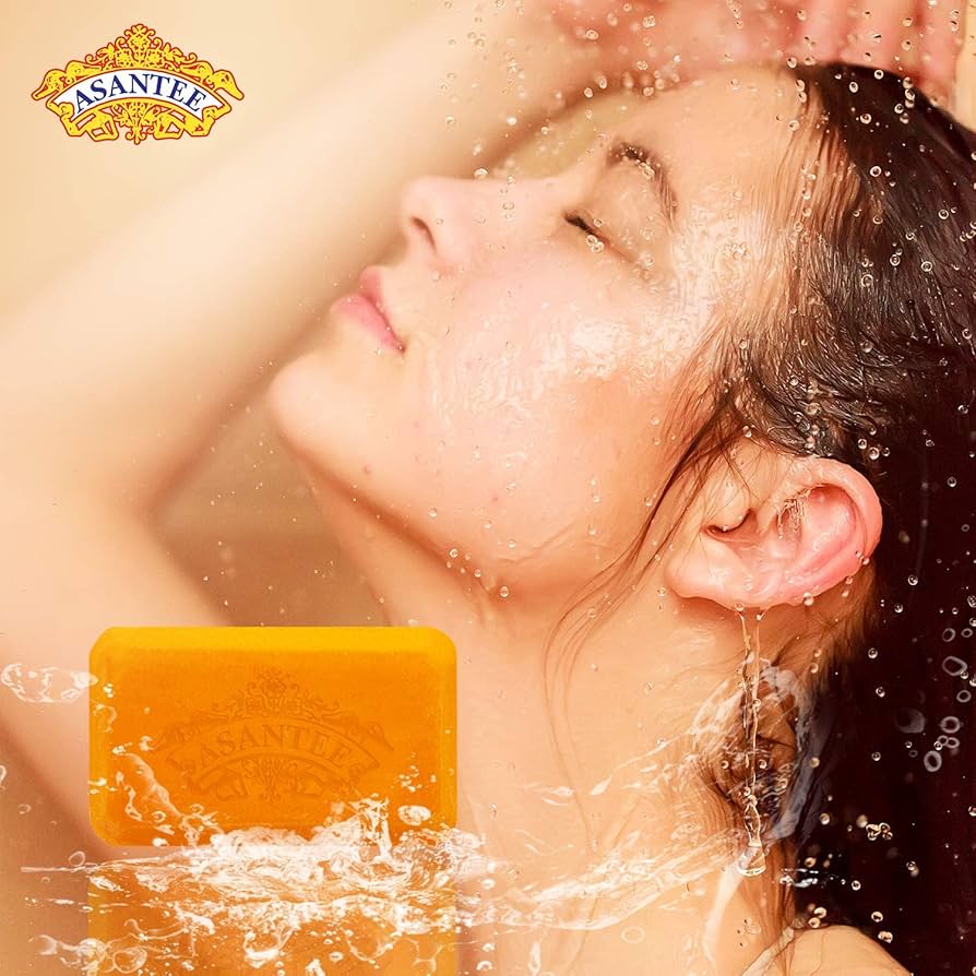 ASANTEE PAPAYA & HONEY Soap Bars with Vitamin C,E and Q10 Skin Cleansing 4.40 Oz