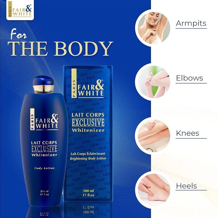 FAIR & WHITE Lait Corps Exclusive Whitenizer Body Lotion - 17 Fl oz / 500 ml