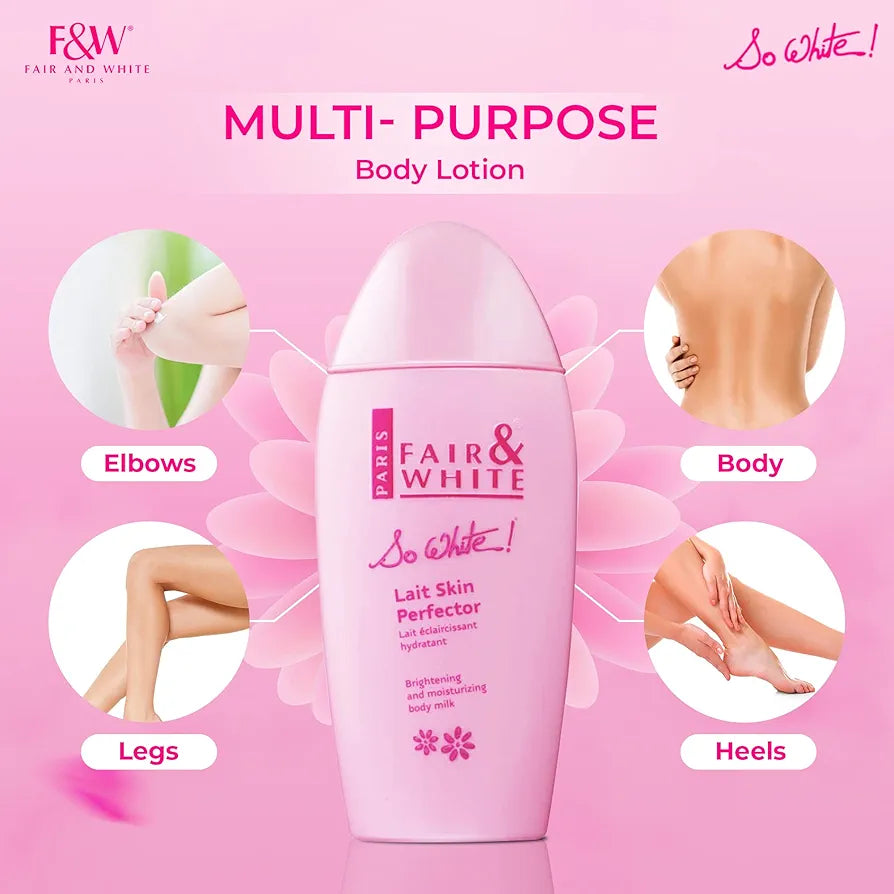 FAIR & WHITE So White, Skin Brightening Lotion - 500 ml / 17.6 Fl oz - Daily Moisturizing Body Lotion