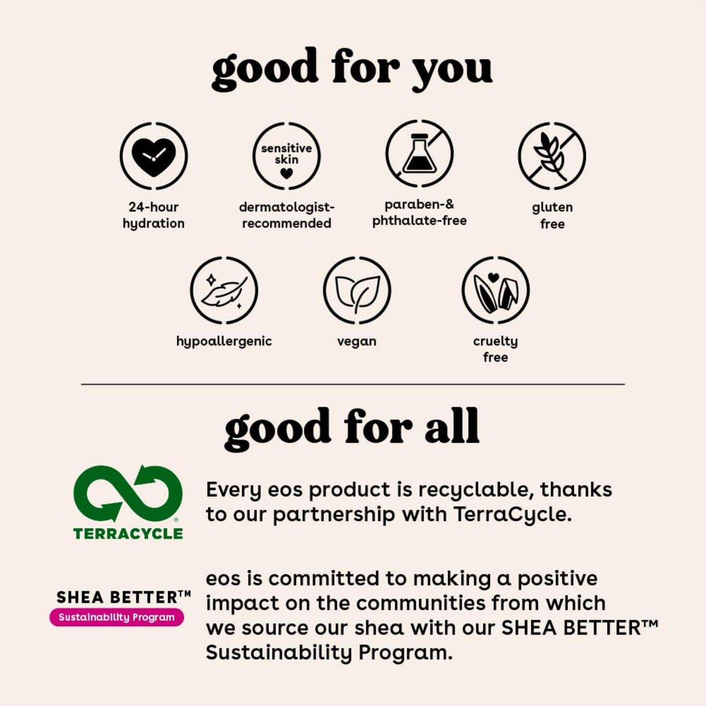 eos Shea Better Body Lotion Vanilla Cashmere, 24-Hour Moisture Skin Care, Lightweight & Non-Greasy, Natural Shea, Vegan, Vanilla Body Lotion, 16 fl oz 500ML