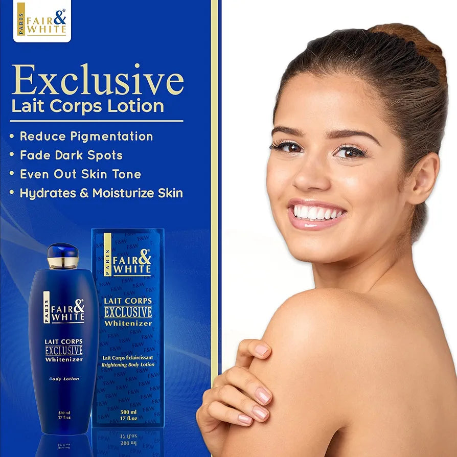 FAIR & WHITE Lait Corps Exclusive Whitenizer Body Lotion - 17 Fl oz / 500 ml