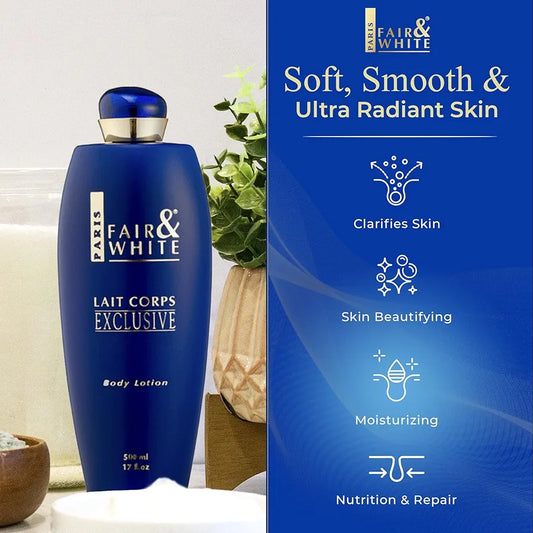 FAIR & WHITE Lait Corps Exclusive Whitenizer Body Lotion - 17 Fl oz / 500 ml