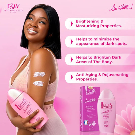 FAIR & WHITE So White, Skin Brightening Lotion - 500 ml / 17.6 Fl oz - Daily Moisturizing Body Lotion