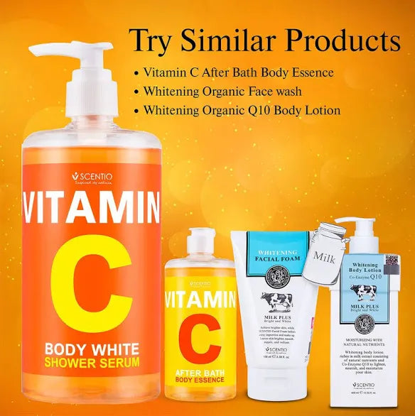 SCENTIO VITAMIN C BODY WHITE SHOWER SERUM 450 ML.