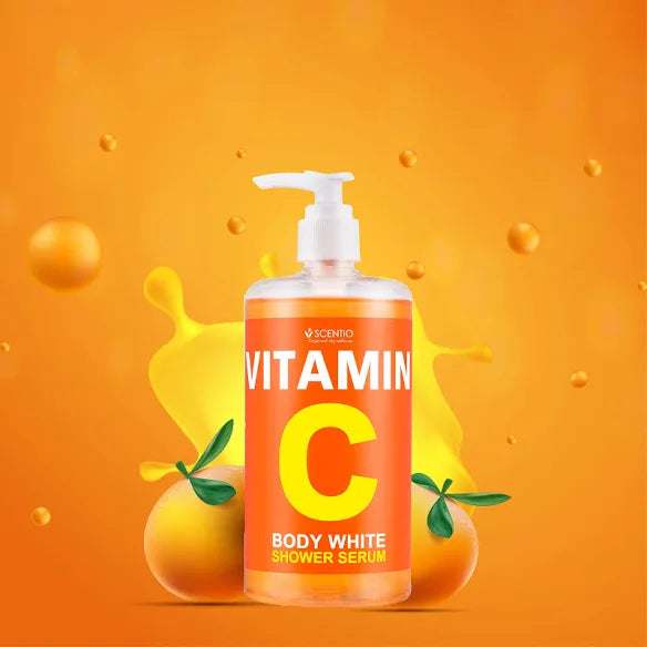 SCENTIO VITAMIN C BODY WHITE SHOWER SERUM 450 ML.