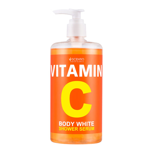 SCENTIO VITAMIN C BODY WHITE SHOWER SERUM 450 ML.