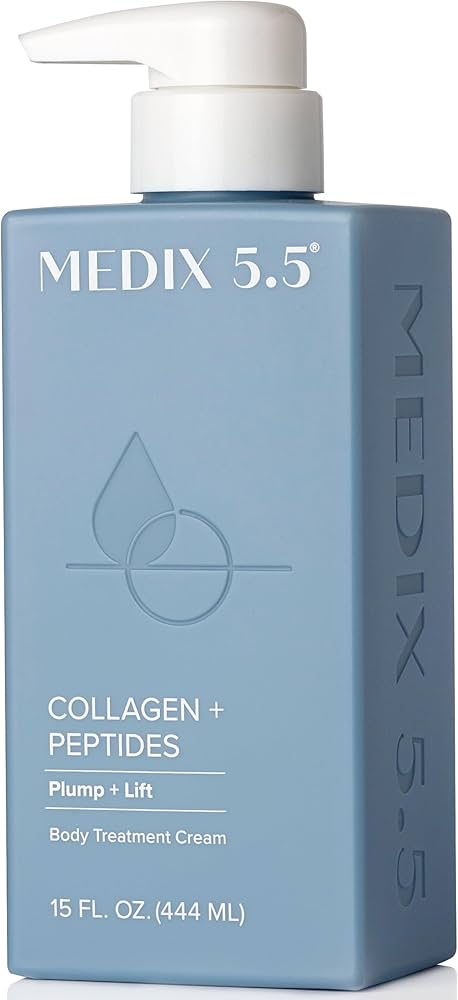 MEDIX 5.5 Collagen Cream Skin Care Face Lotion & Body Lotion For Dry Skin | Anti Aging Collagen Peptides Firming Cream Body Moisturizers Lifts, Firms, & Tightens For Younger Looking Skin, 15 Fl Oz