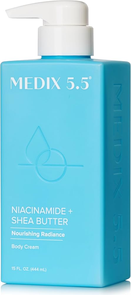 MEDIX Fragrance Free Niacinamide Face Moisturizer + Shea Butter Cream For Face & Body Lotion | Anti Aging Skin Care Firming Cream For Wrinkles, Dark Spots, Large Pores, 15 Fl Oz