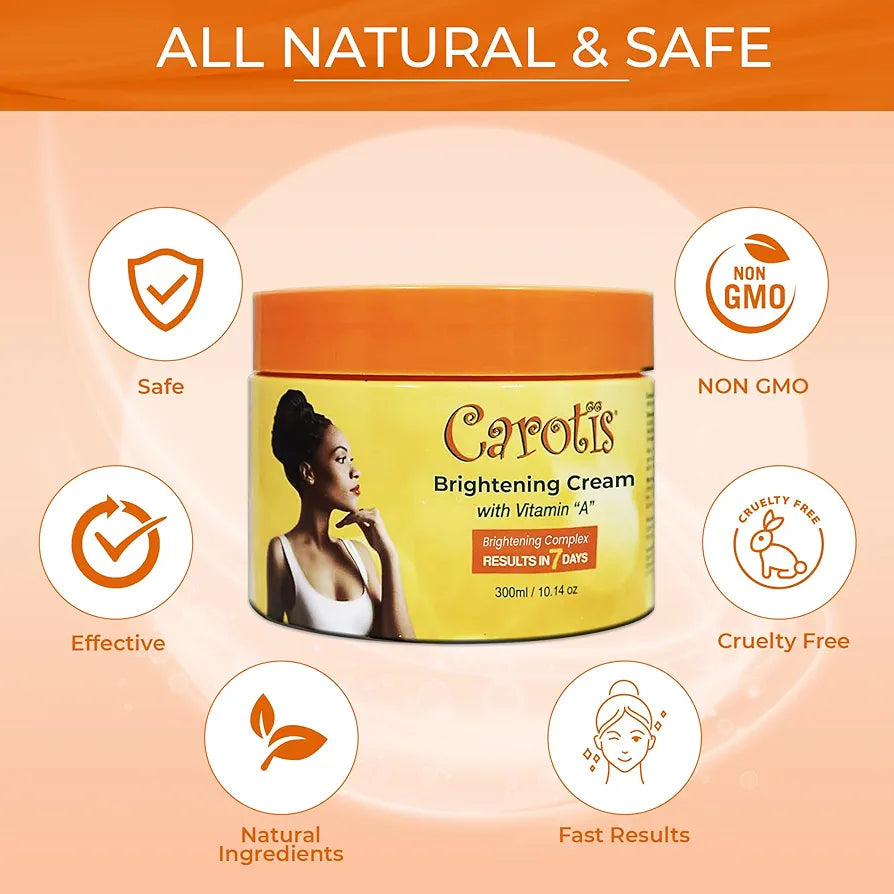 Skin Brightening Cream – 300ml / 10.14fl oz – 7 Day Night Cream for Uneven Skin Tone, with Vitamin A