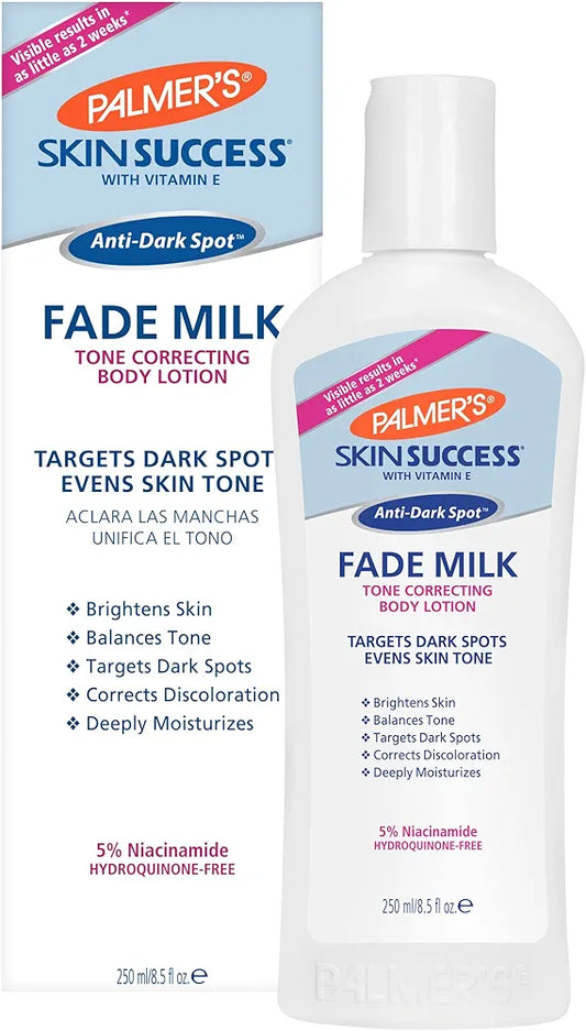 Palmer's Skin Success Anti-Dark Spot Fade Milk Body Lotion, 8.5 Oz, Moisturizer with Niacinamide, Fades Age Spots, Helps Uneven Skin Tone & Hyperpigmentation, Dermatologist Approved 252ML