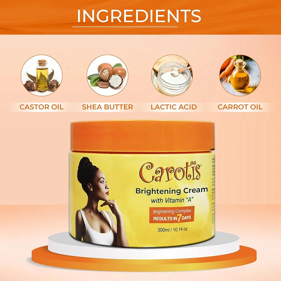 Skin Brightening Cream – 300ml / 10.14fl oz – 7 Day Night Cream for Uneven Skin Tone, with Vitamin A