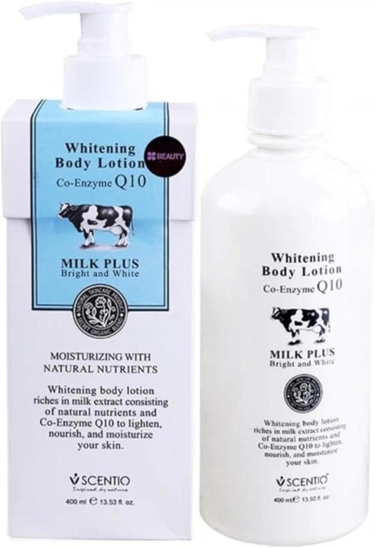 Scentio Milk Plus Brightening Body Lotion with Co-Enzyme Q10, Skin Brightening, 400g