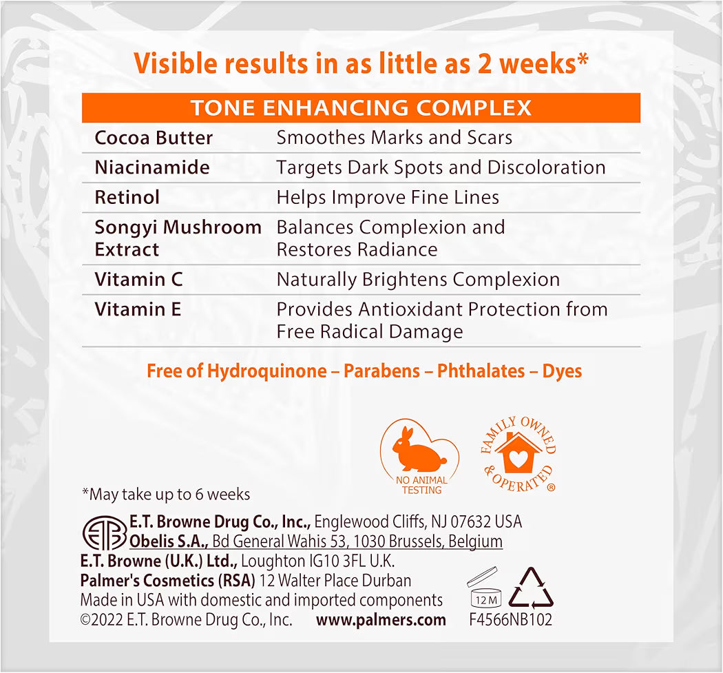 Palmer's Cocoa Butter Formula Eventone Fade Cream, Anti-Dark Spot Fade Cream with Vitamin E and Niacinamide, Helps Reduce Dark Spots & Age Spots, 2.7 Ounce